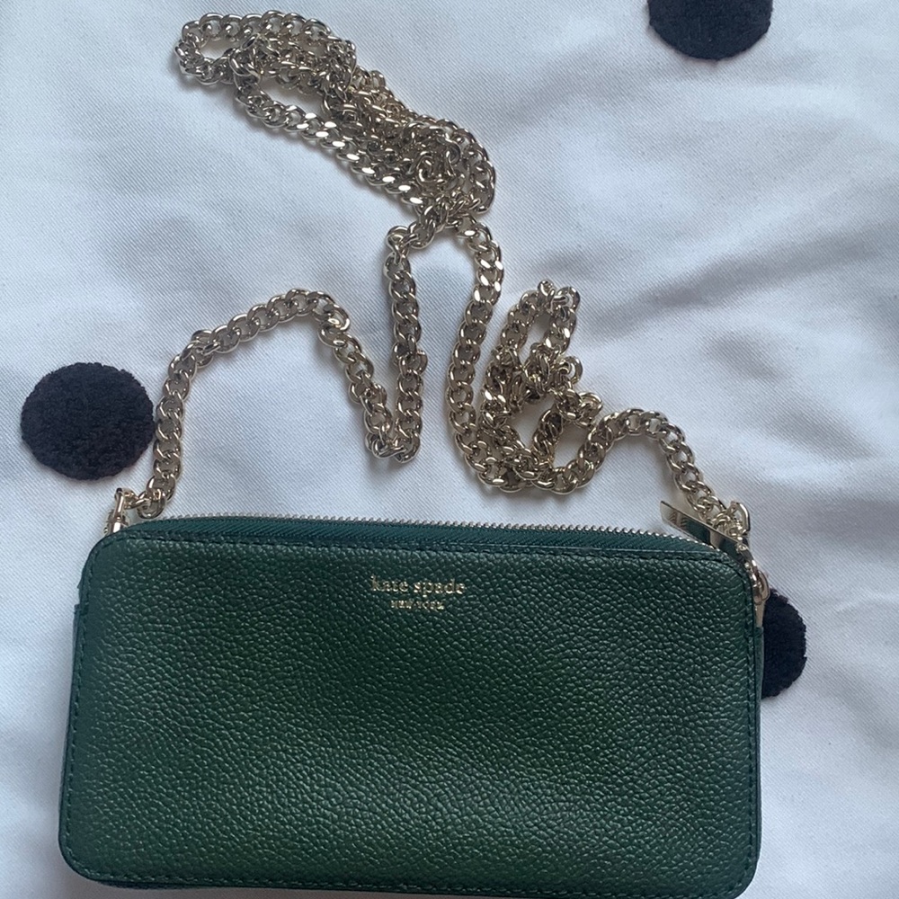 Kate spade Margaux double zip mini crossbody bag :pine grove color